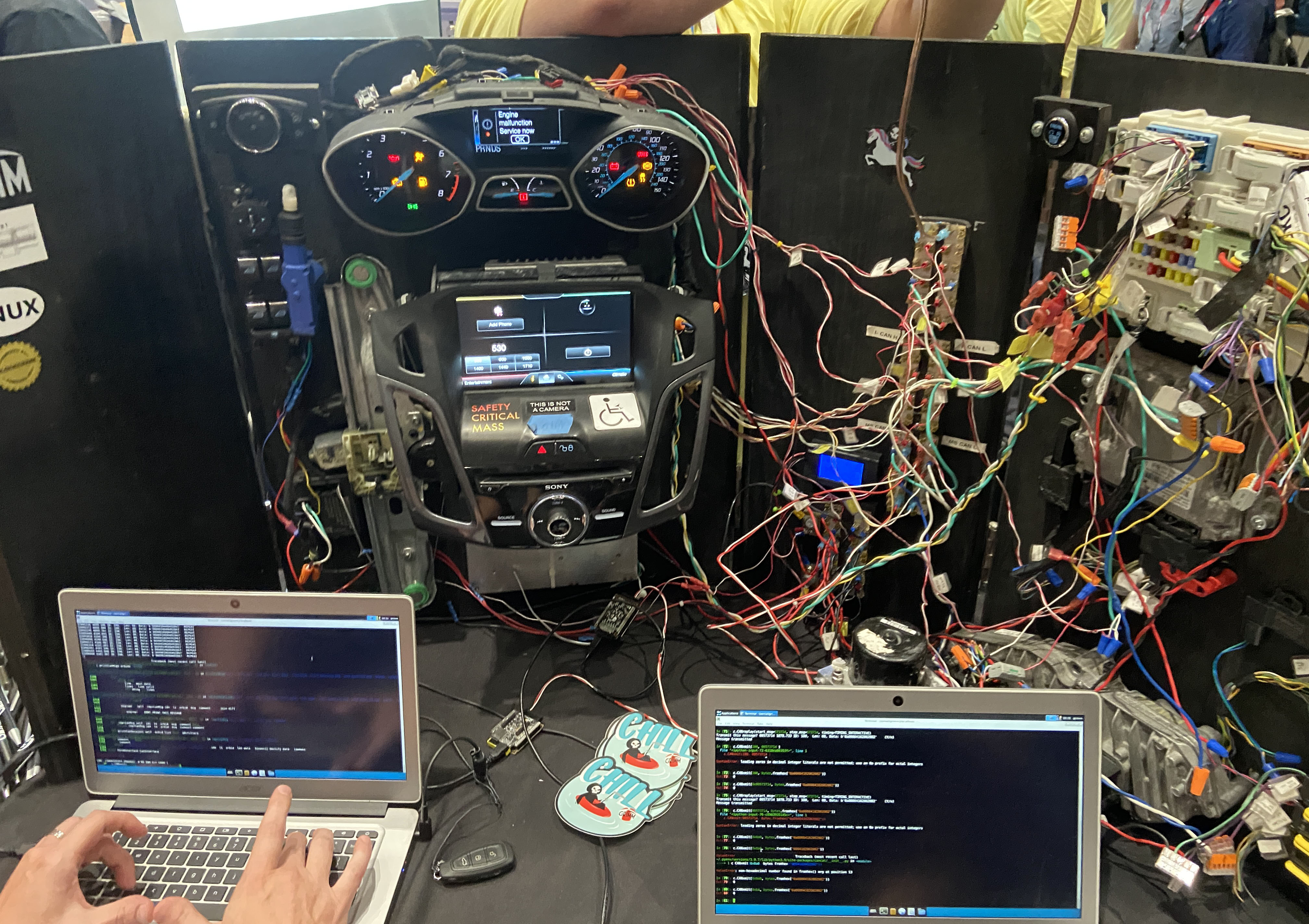 equipment at car hacking village